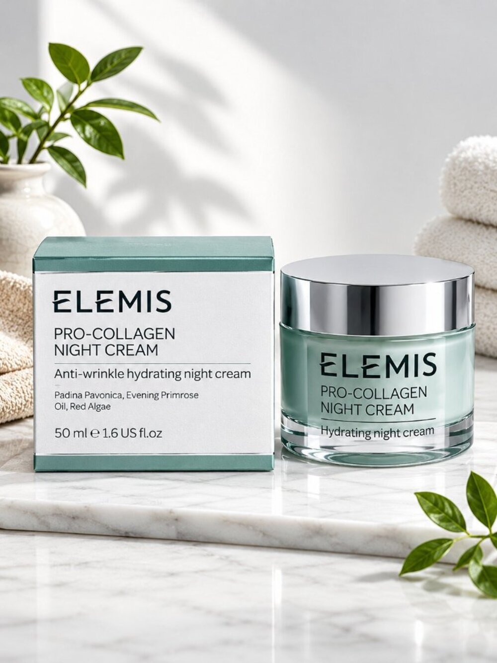 ELEMIS Pro-Collagen Night Cream 50ml – Hydrating Anti-Wrinkle Facial Moisturizer